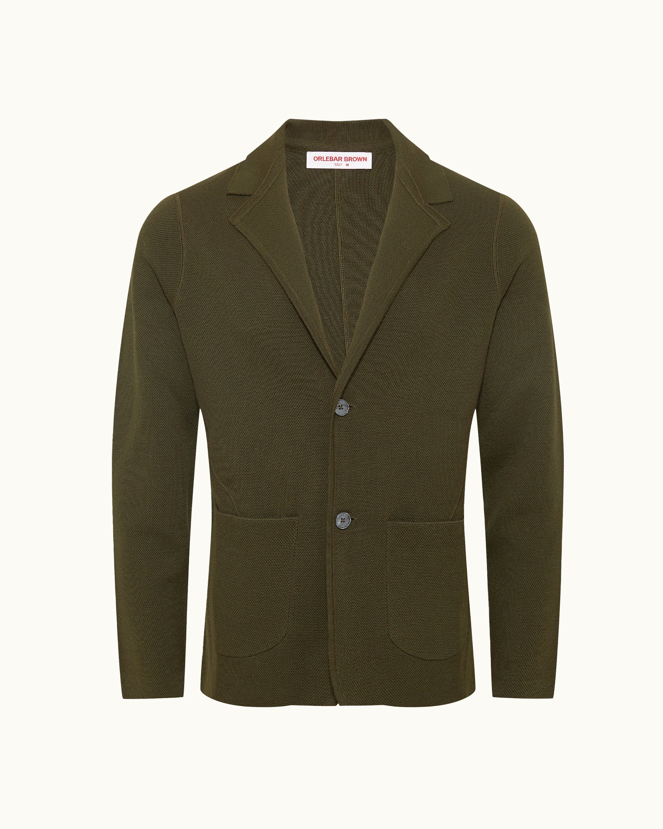 Rainer LW Pique Blazer Dark Herbal Green - Image 4