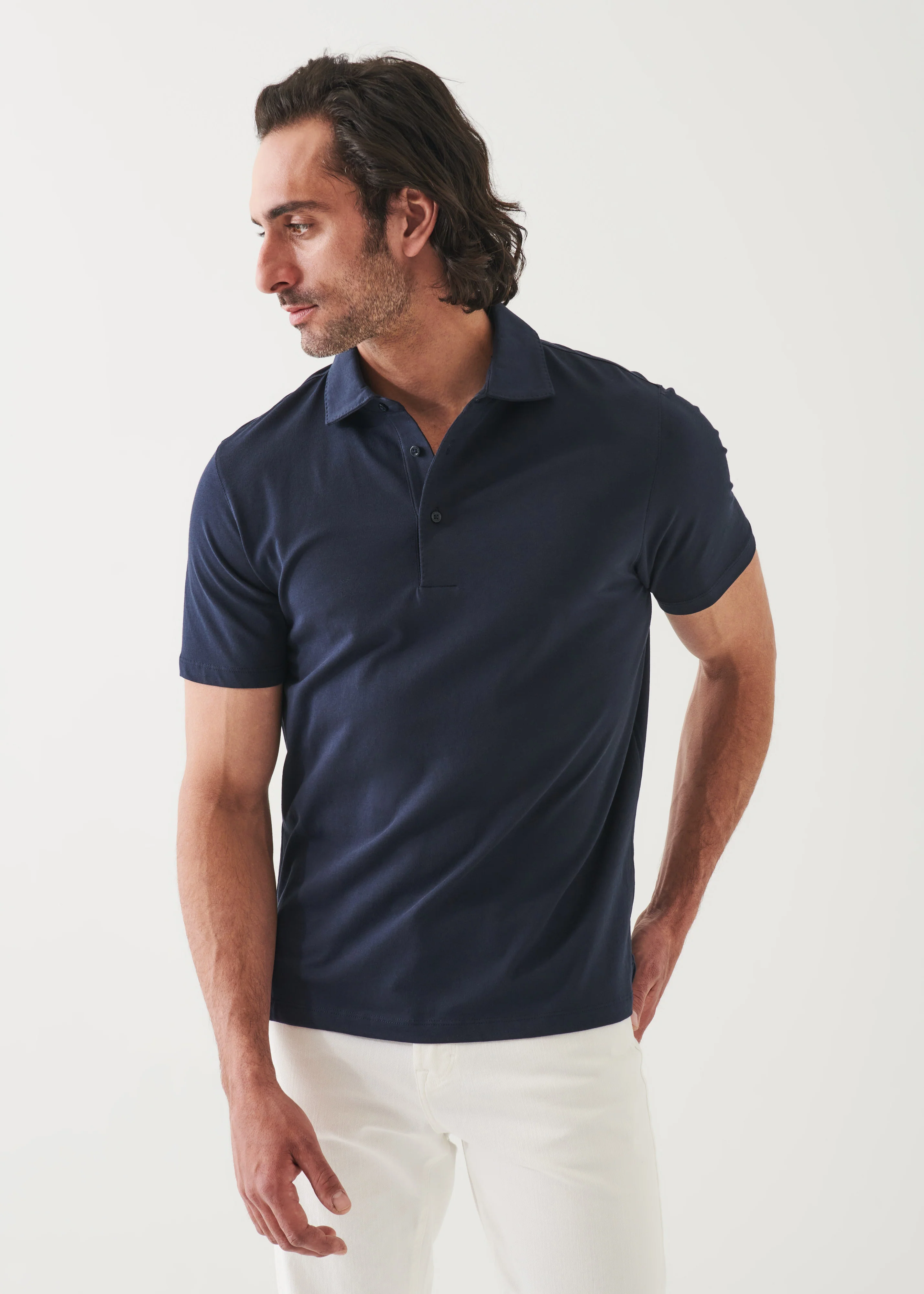 Iconic AMF Stitch Polo Midnight - Image 2