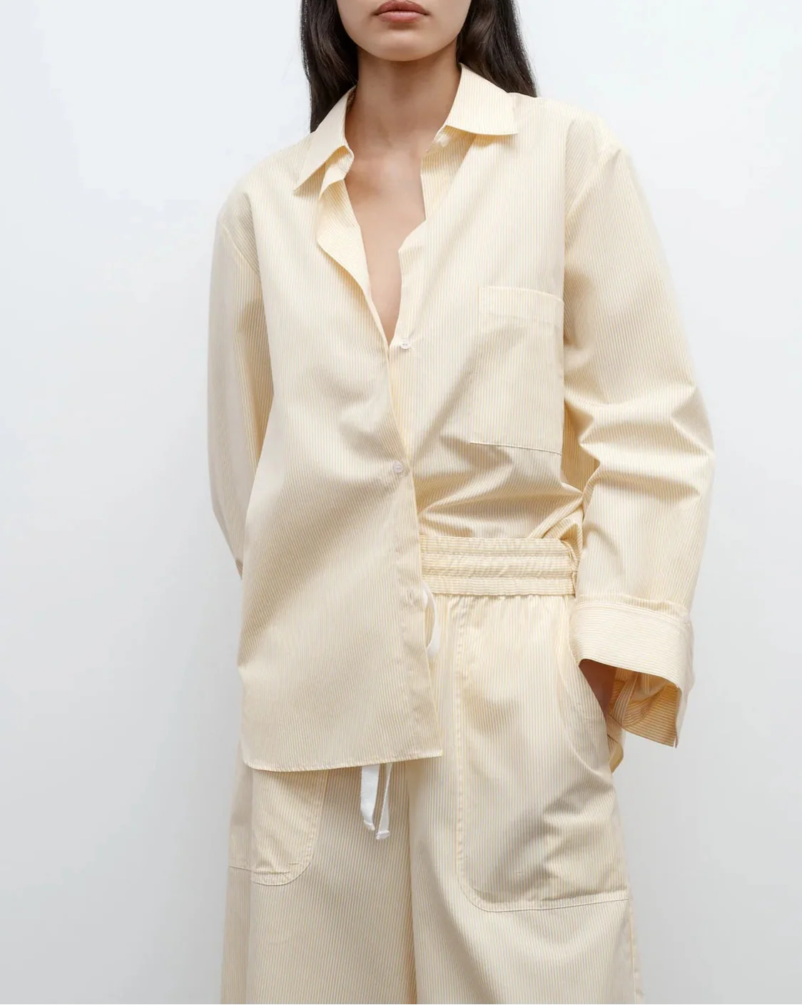 Next Morning Shirt In Cotton Banker Stripe - Image 2