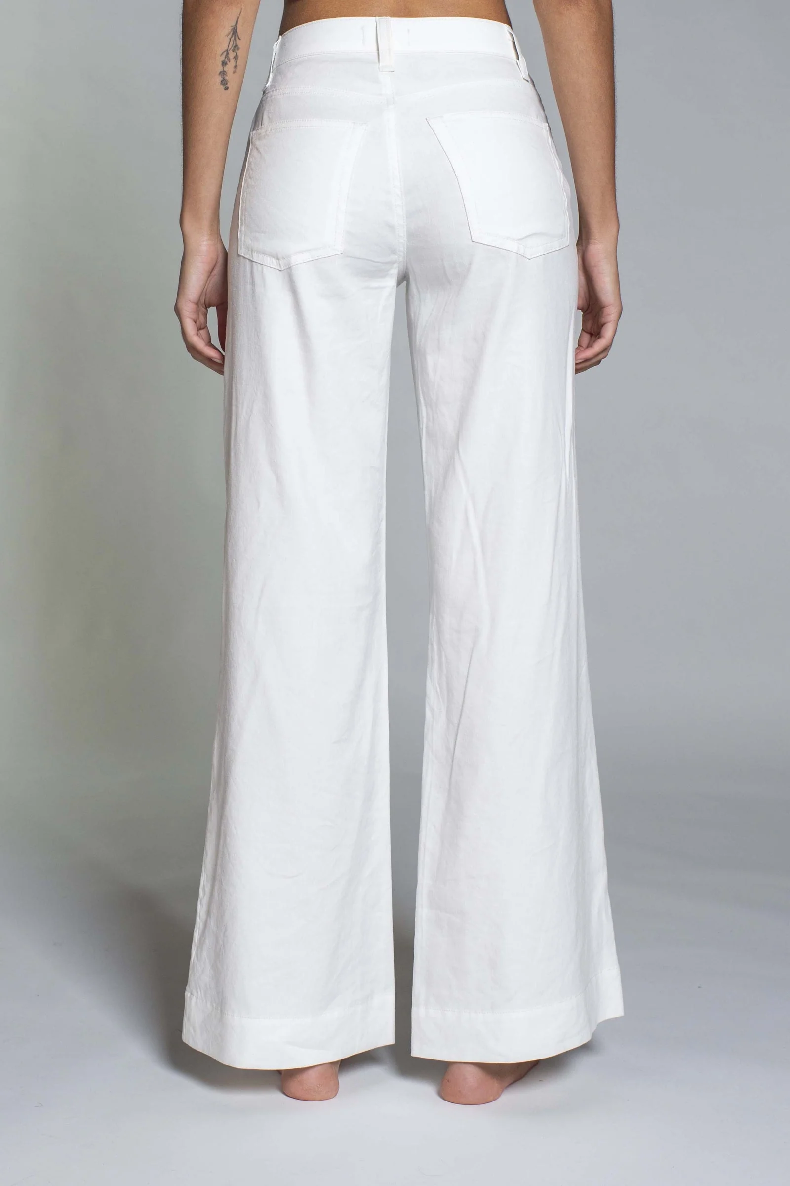 Juniper Wide Leg Ivory Linen - Image 3