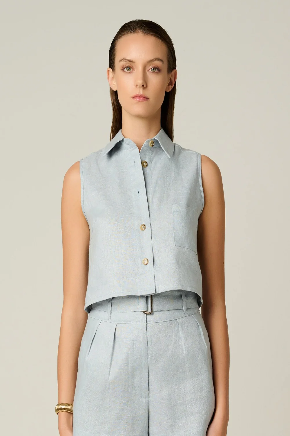 Katja Top Dusty Blue (Final Sale)