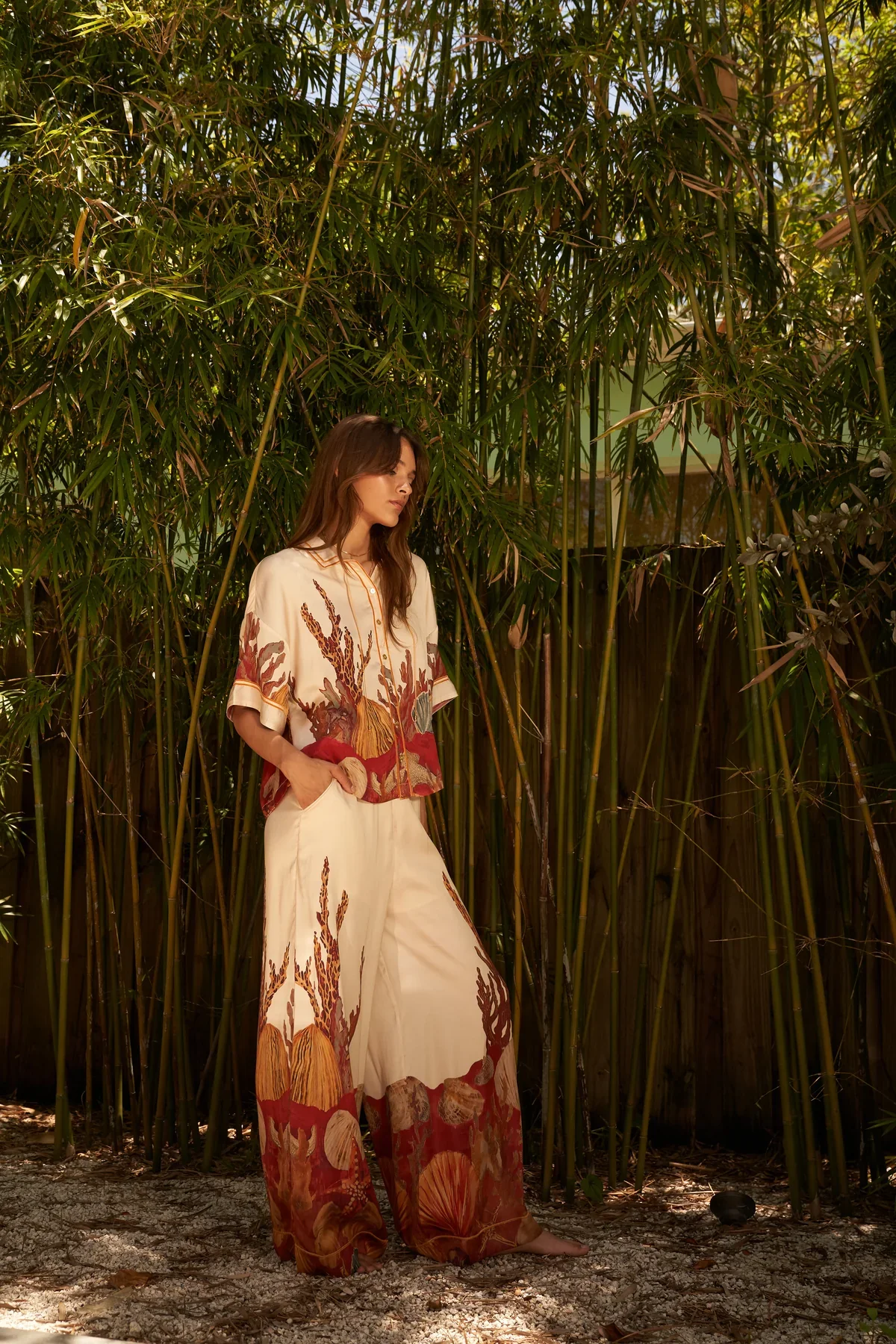 Palazzo Pant Ocean Floor Cream (Final Sale) - Image 2