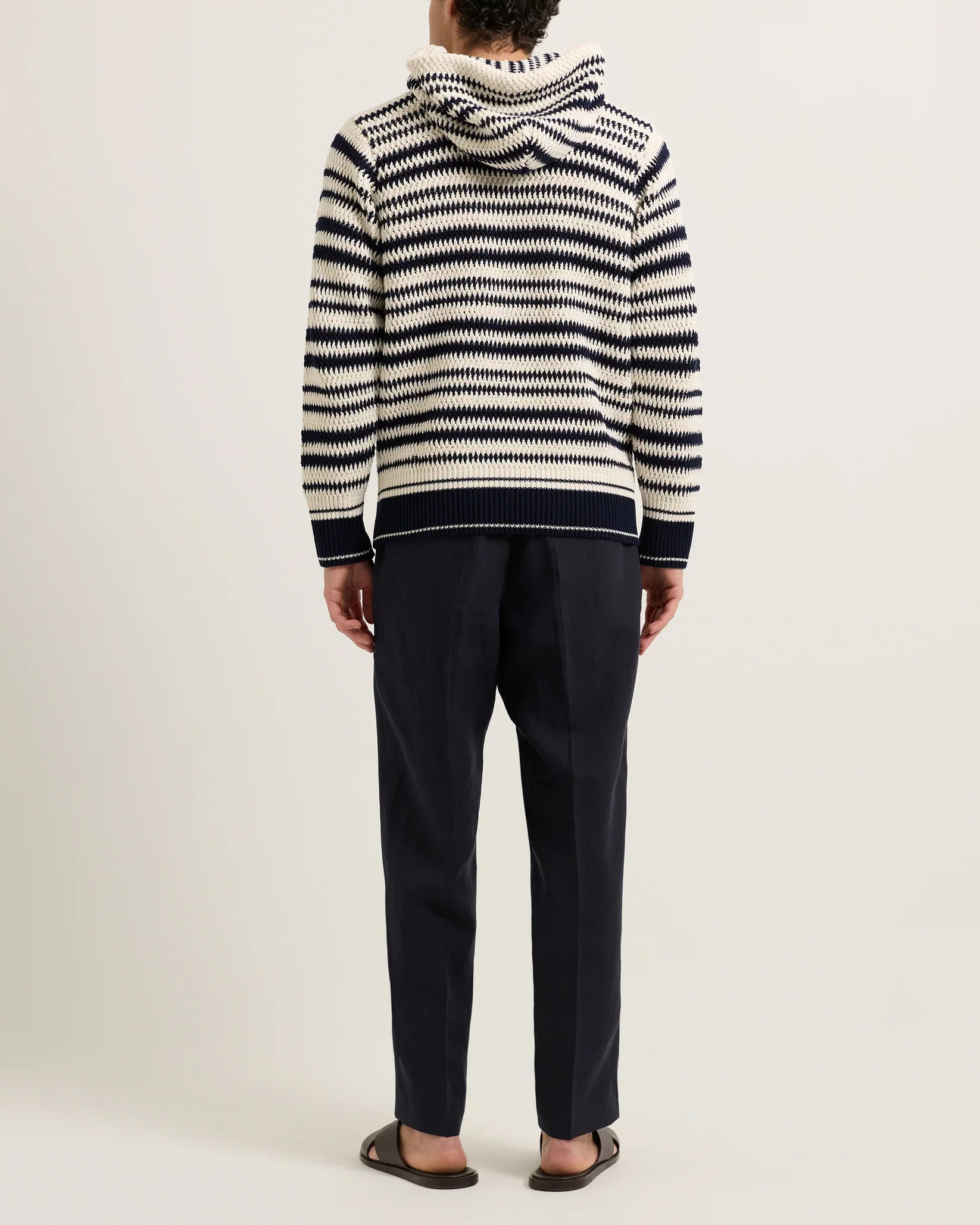 Kirk Stripe Jumper White Sand/ Night iris - Image 4