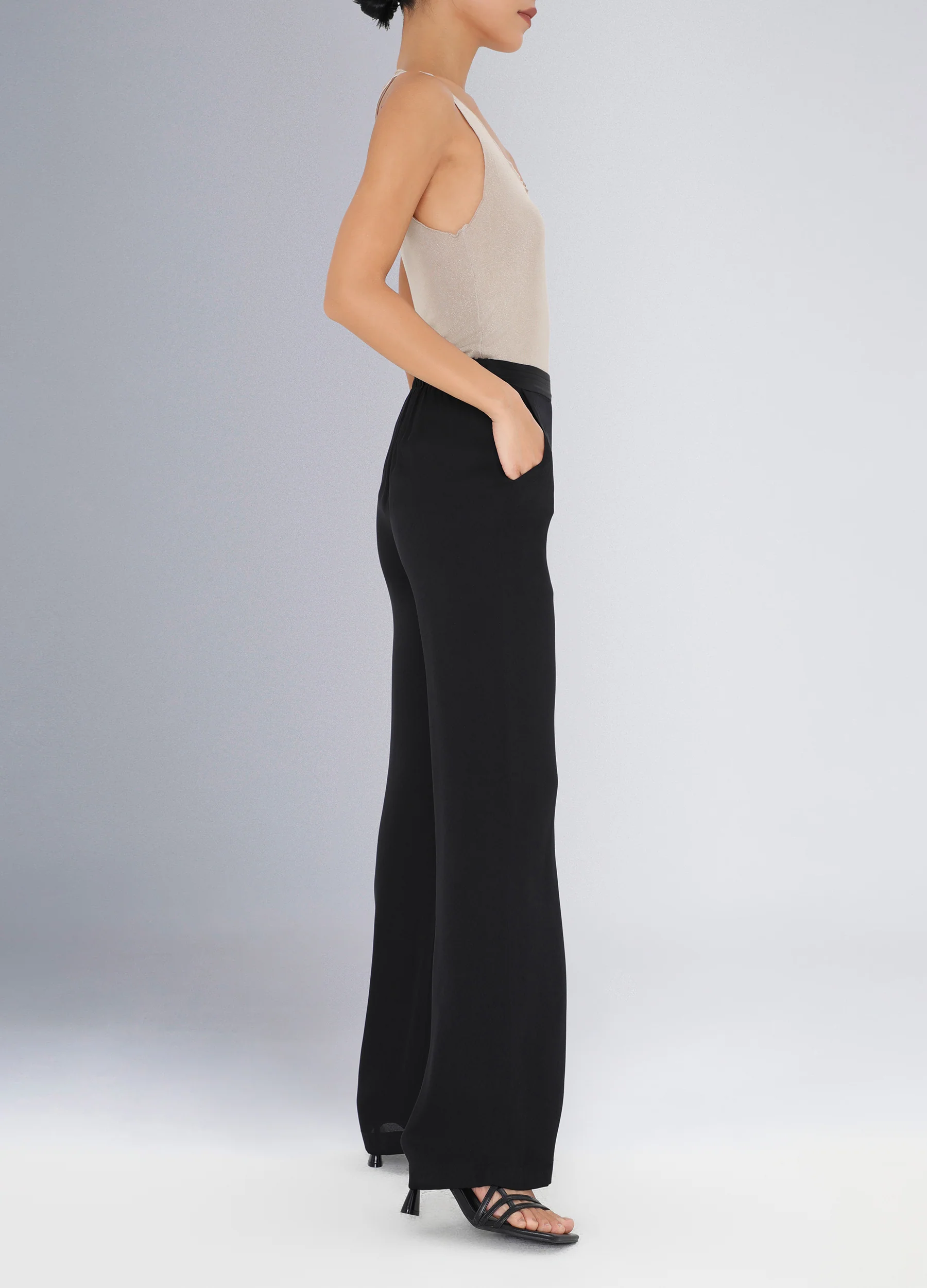 Knit Silk Tank Top Gold - Image 2