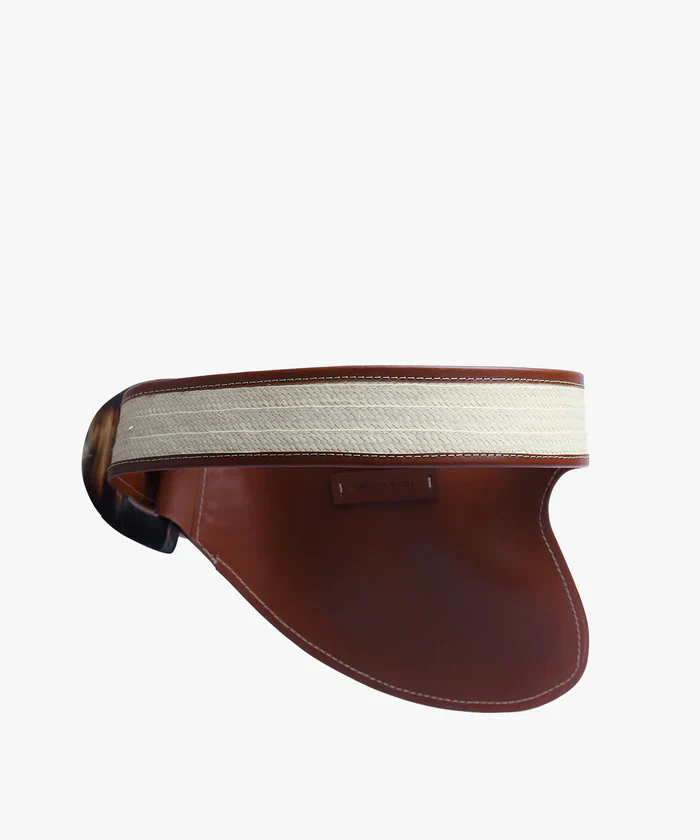 La Jefa Belt in Raffia and Leather - Image 2