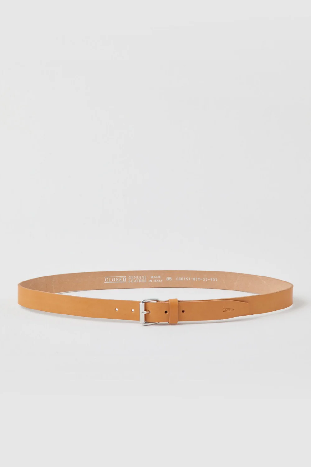 Leather Belt with Metal Nude