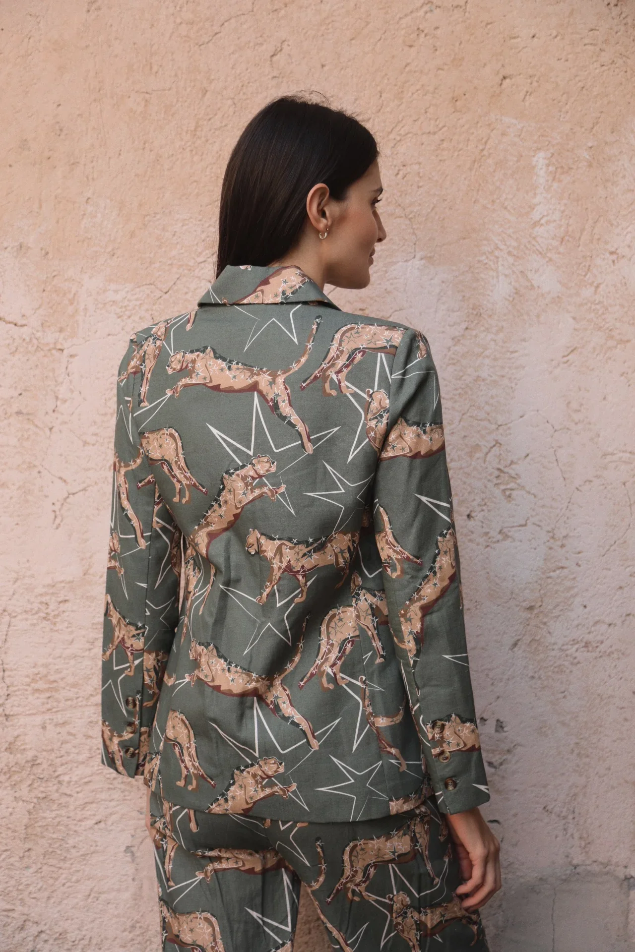 Leopard Blazer Star Green - Image 3