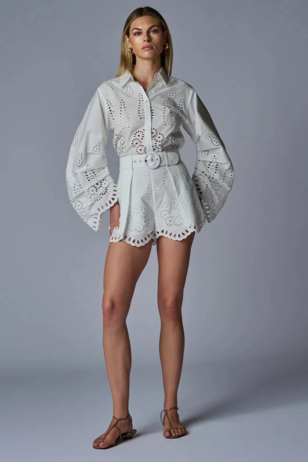 Lexi Short in Eyelet White