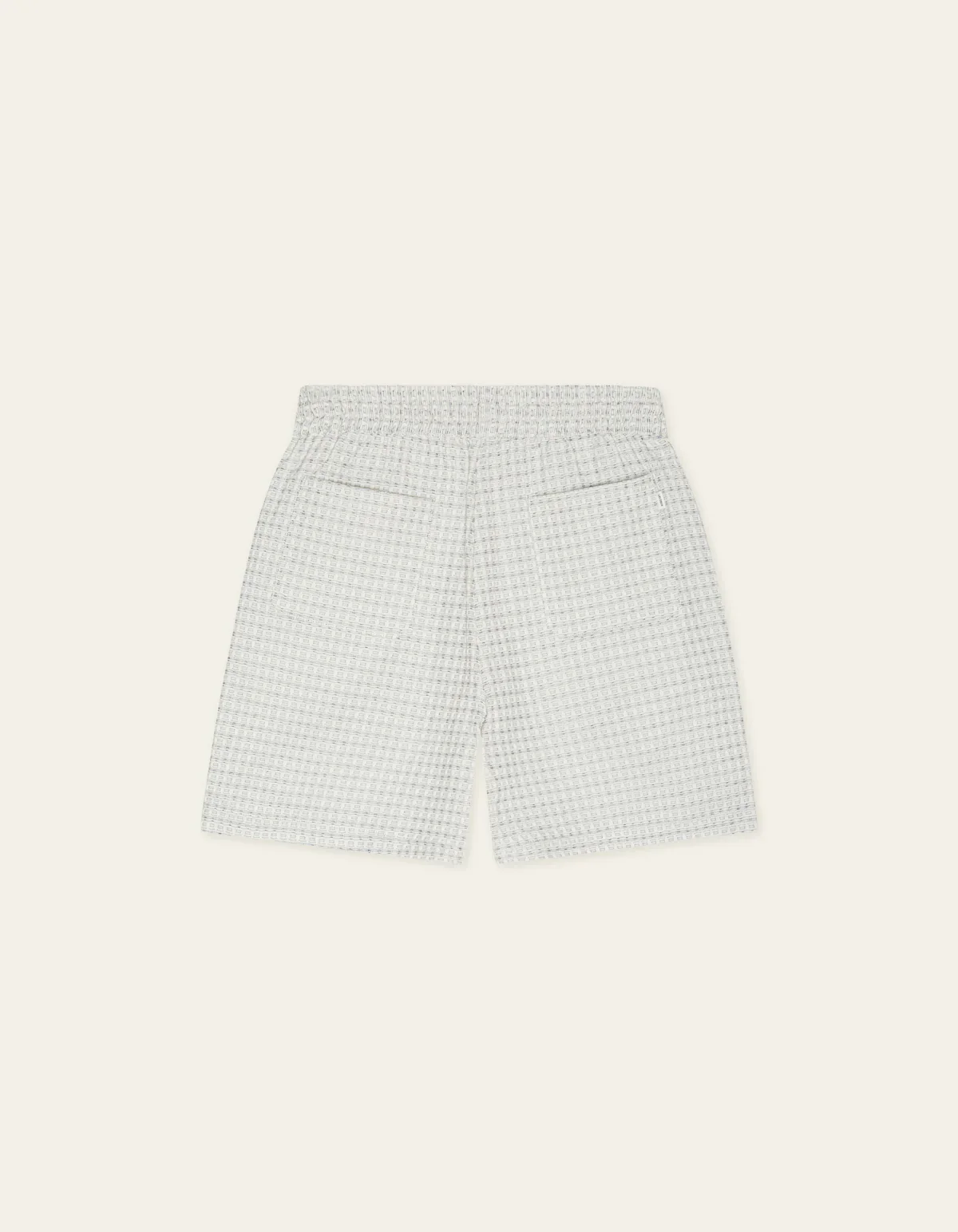 Light Ivory Check Seersucker Shorts - Image 2