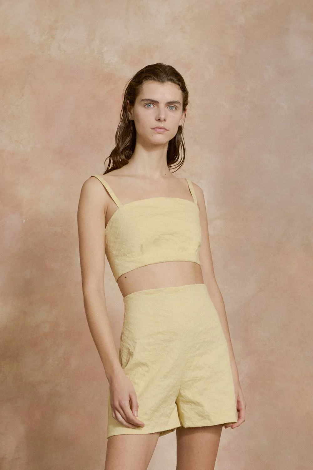 Limon Pale Yellow Bustier Top (Final Sale)