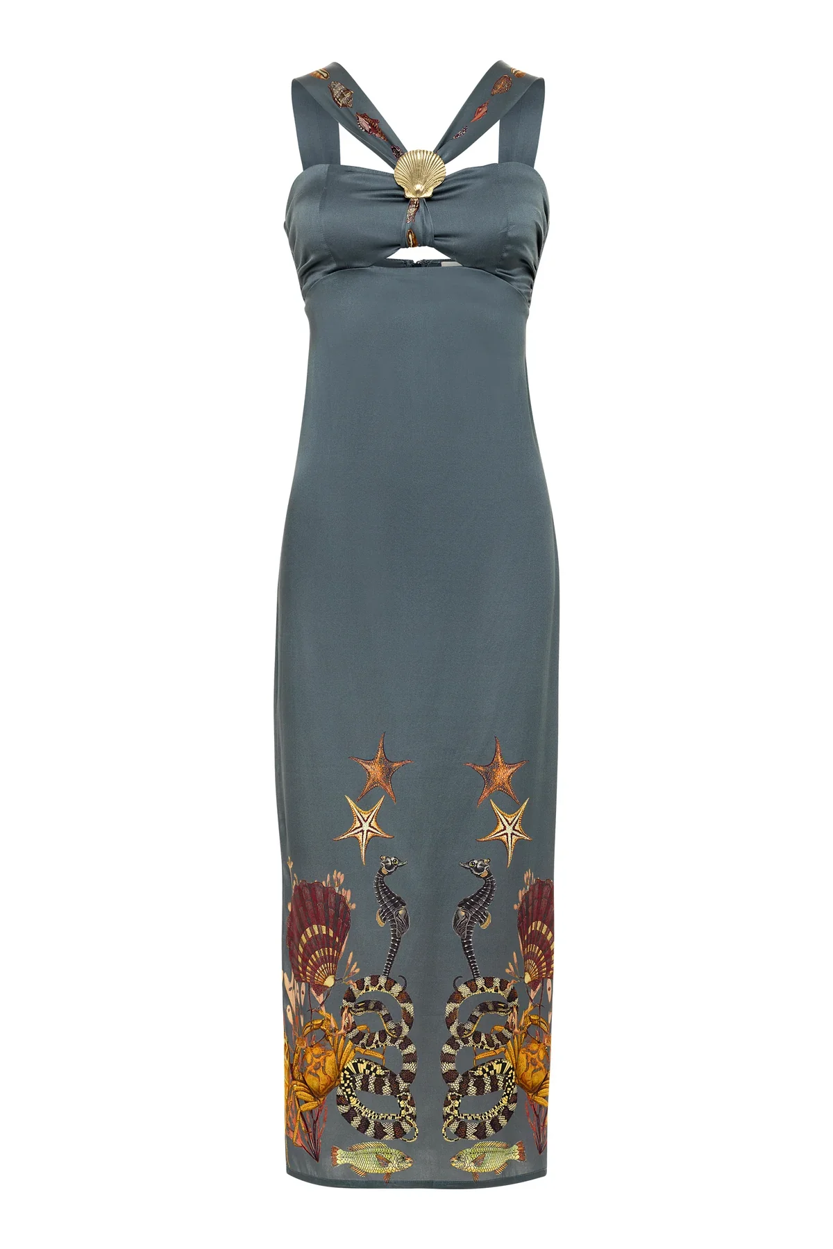 Rea Dress Gray Coral Reef (Final Sale) - Image 3