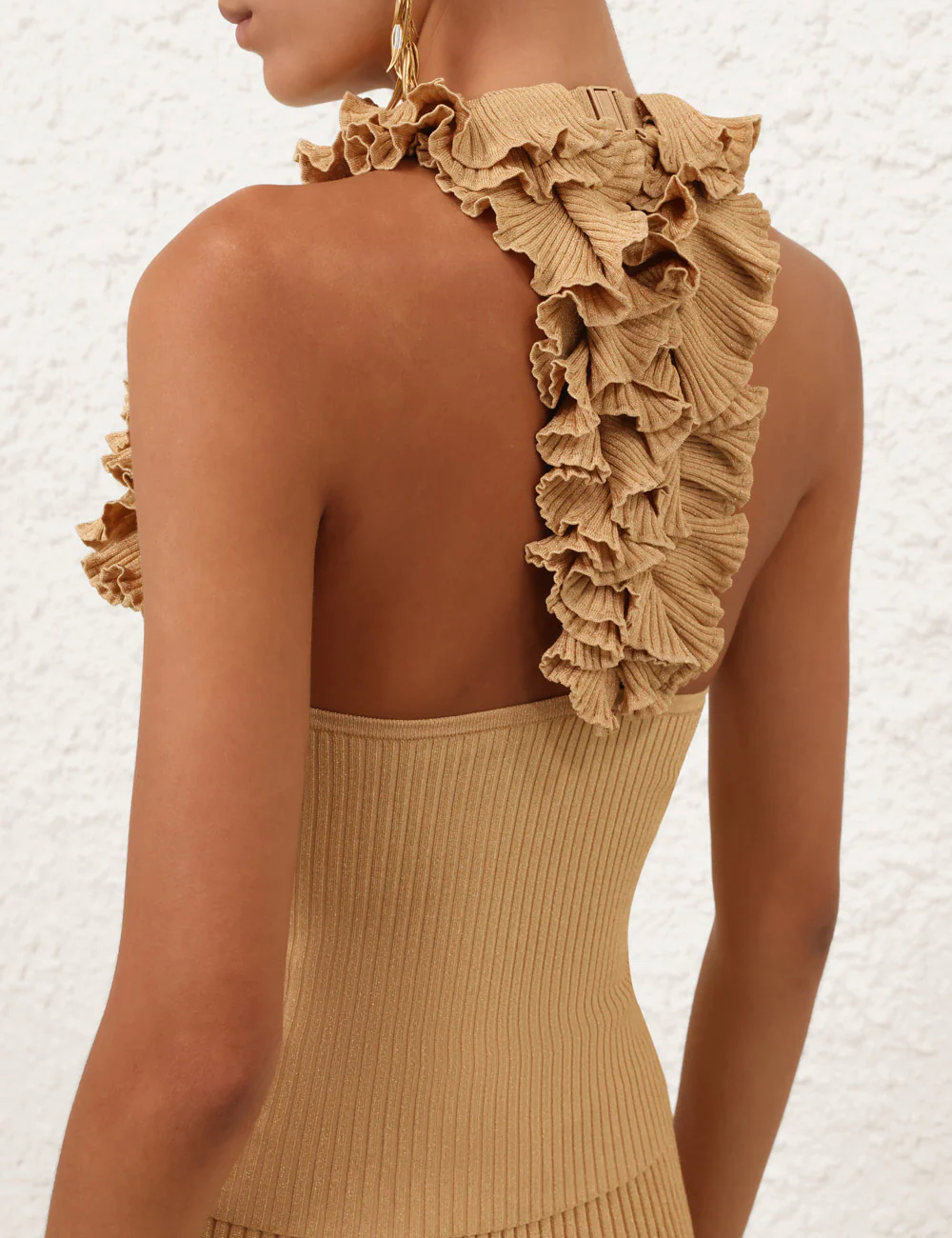 Luna Metallic Ruffle Tank - Image 3