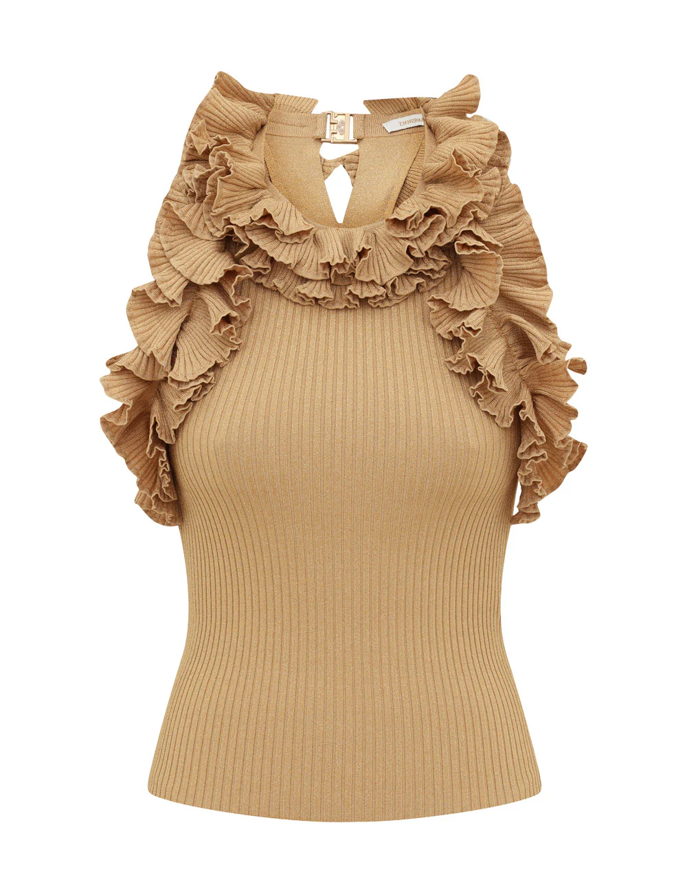Luna Metallic Ruffle Tank - Image 4