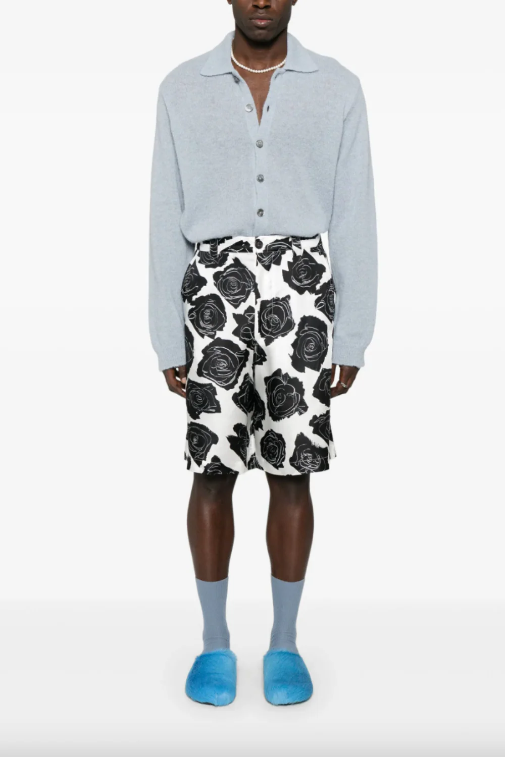Luna Silk Twill Shorts Lily White (Final Sale)