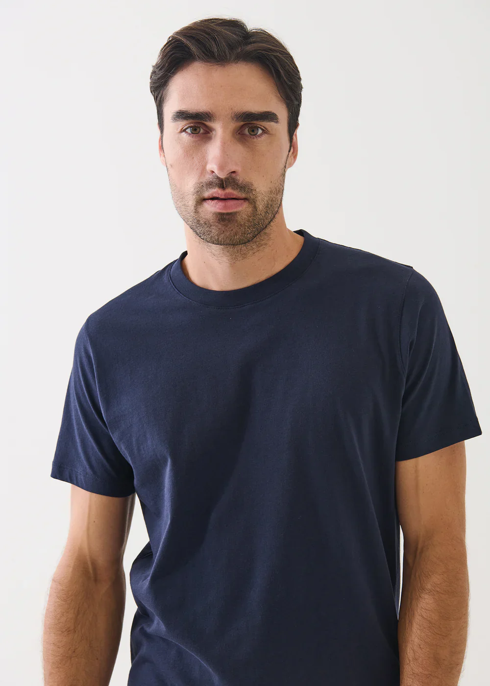 Luxury SS Pima Crew T-Shirt Midnight - Image 3
