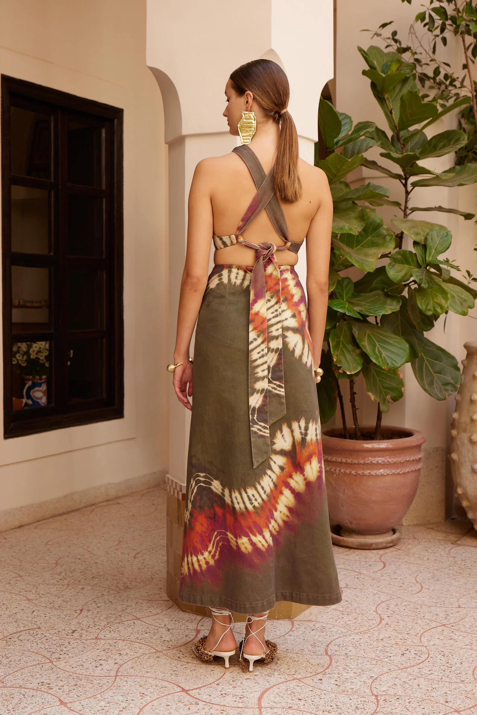 Marilyn Denim Midi Dress - Image 4