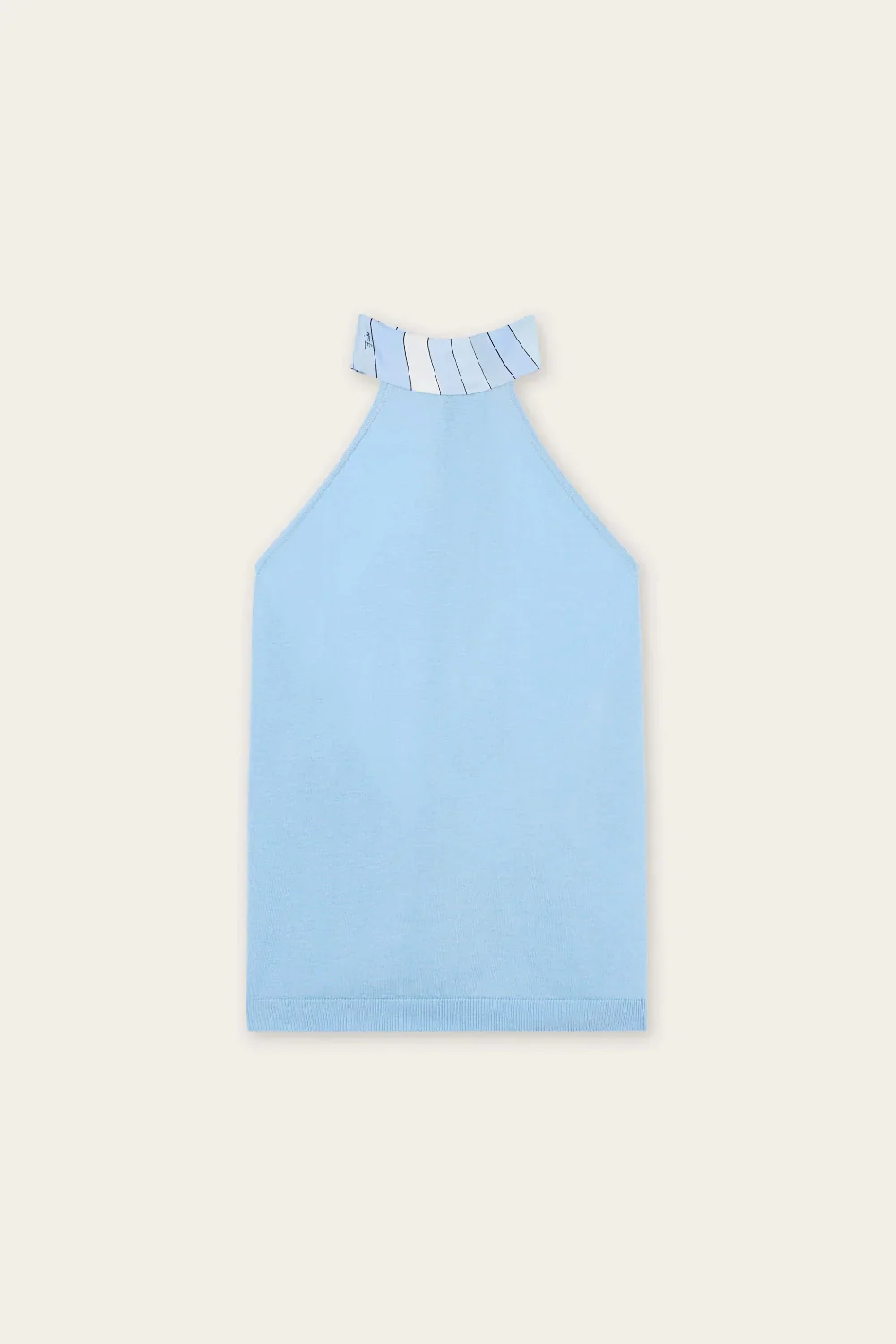 Knitwear Top with Silk Detail
