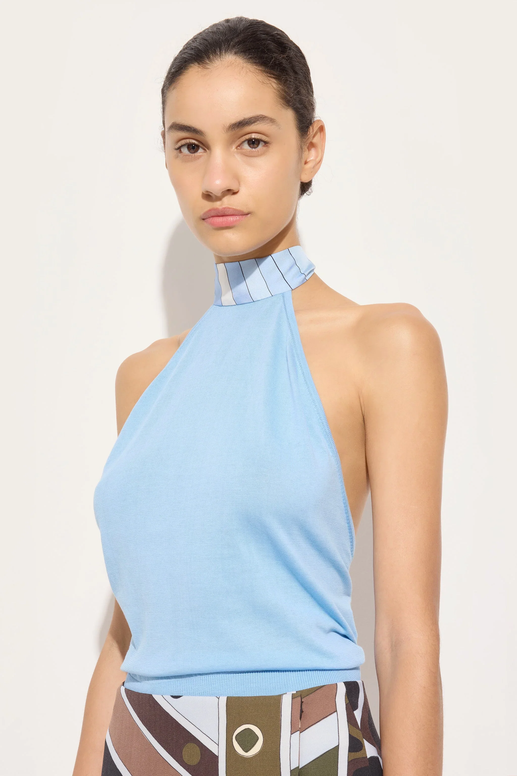 Knitwear Top with Silk Detail - Image 5