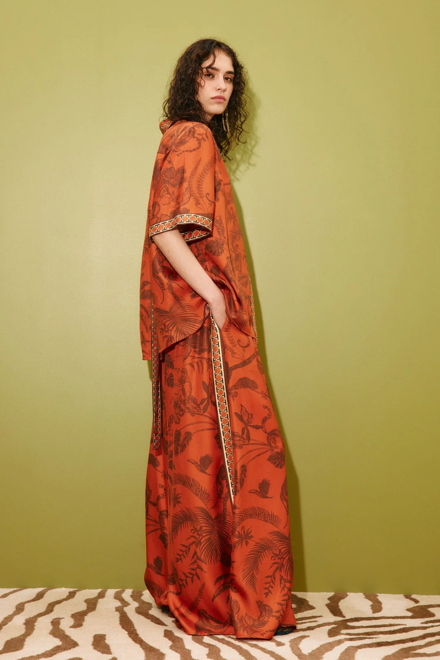 Monkey Dance Silk Palazzo Pant - Image 3