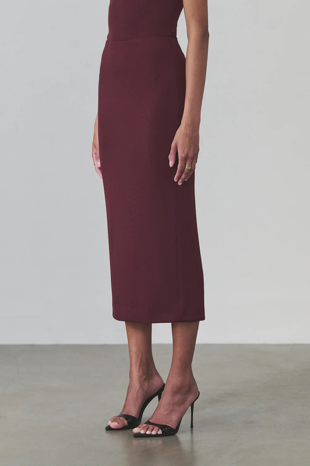 Natalia Midi Skirt Burgundy - Image 3