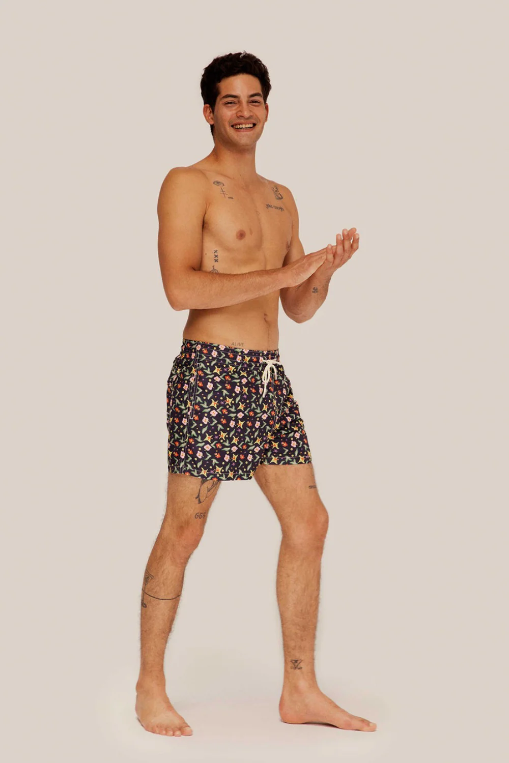 Navy Gardens Classic Swim Trunk (Final Sale)