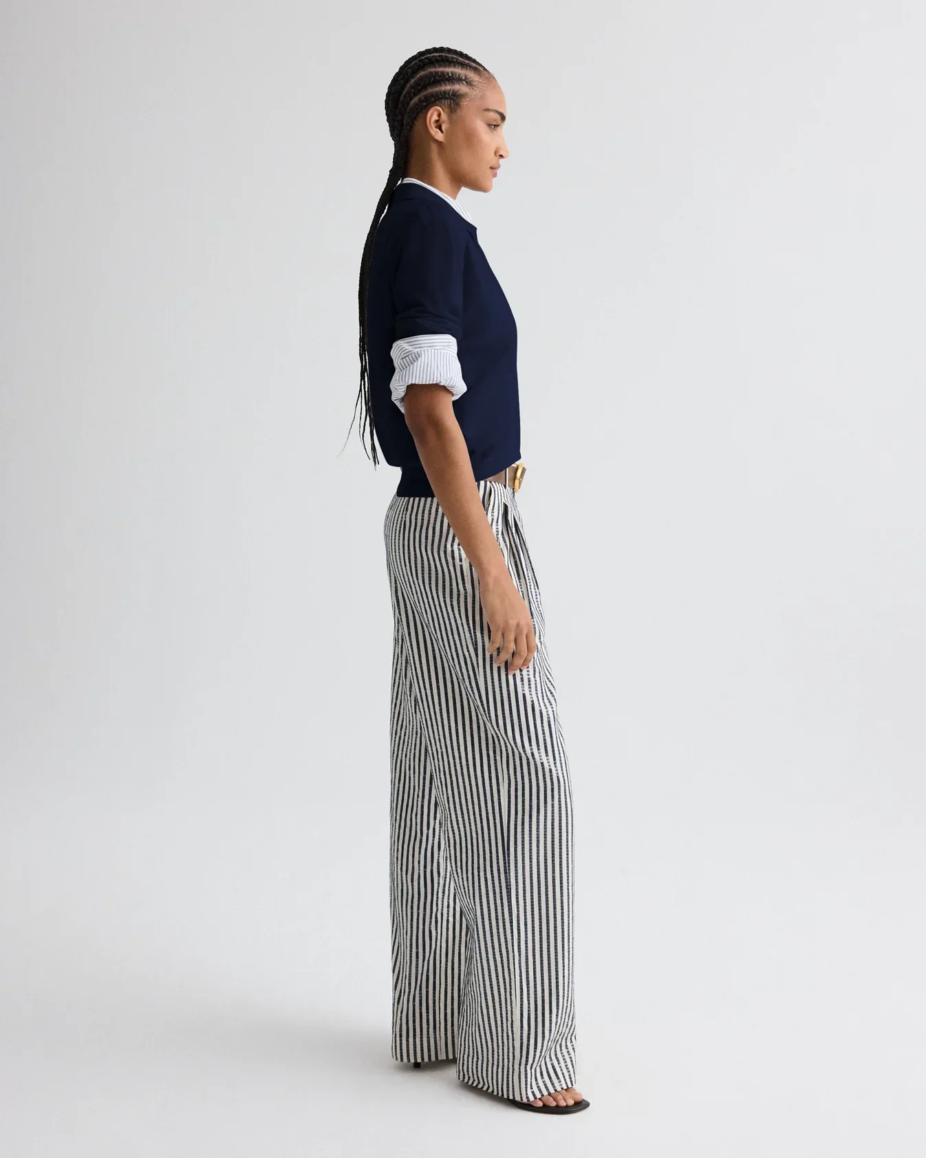 Sulli Trouser Indigo-White - Image 3