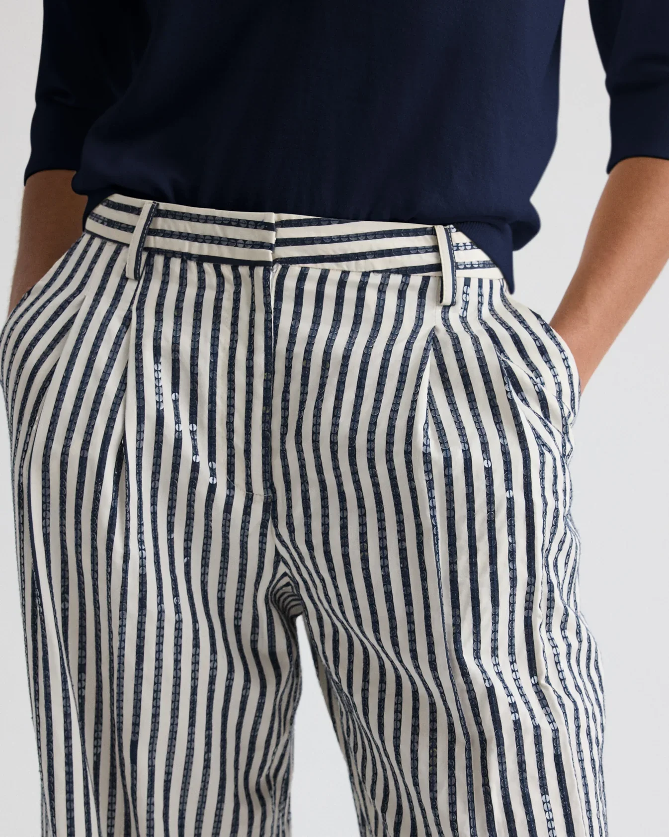 Sulli Trouser Indigo-White - Image 4