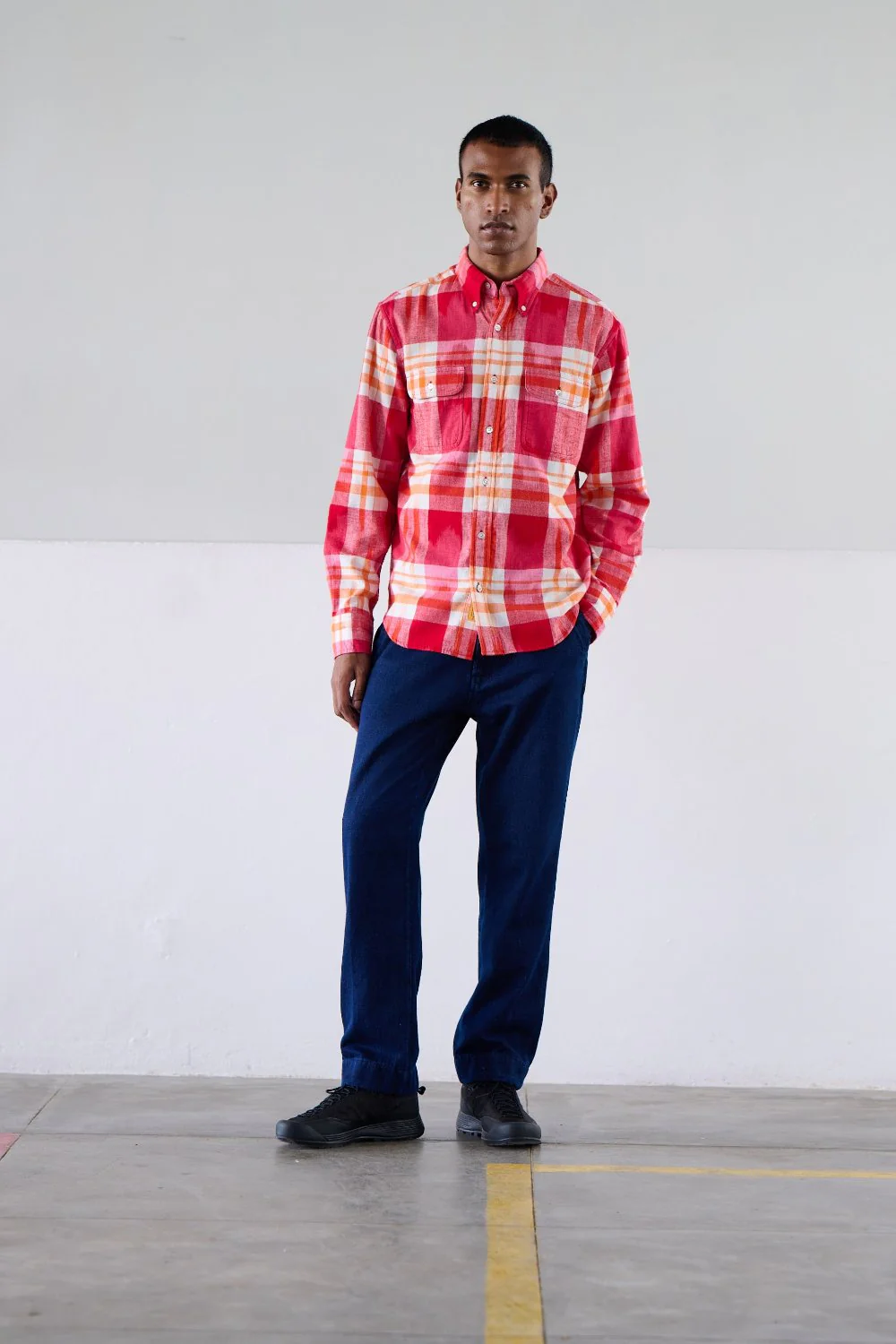 No128 Twin Flap Pocket Button Down Collar Shirt (Final Sale)