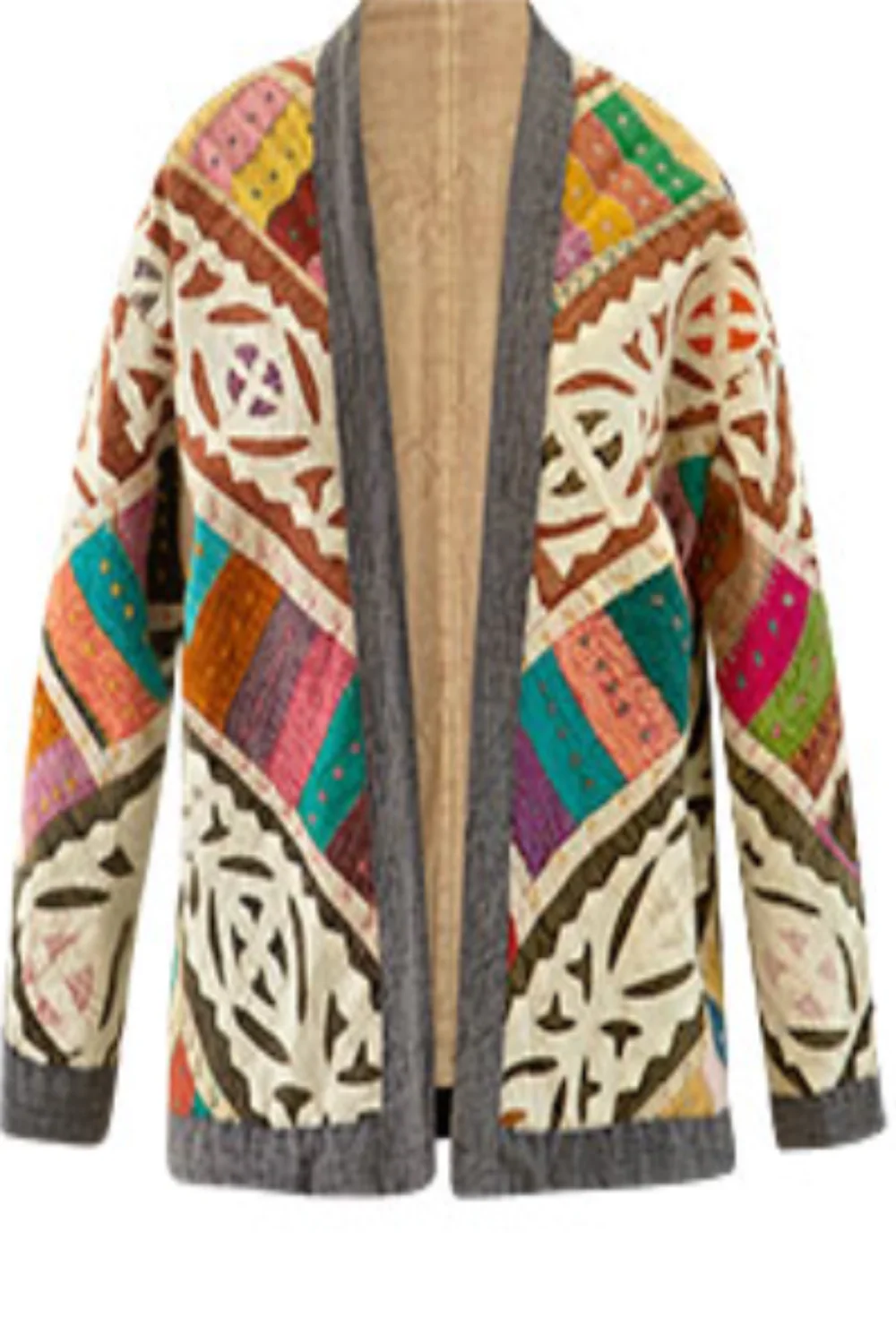 One of a Kind Cutwork Kantha Jacket (Final Sale) - Image 2