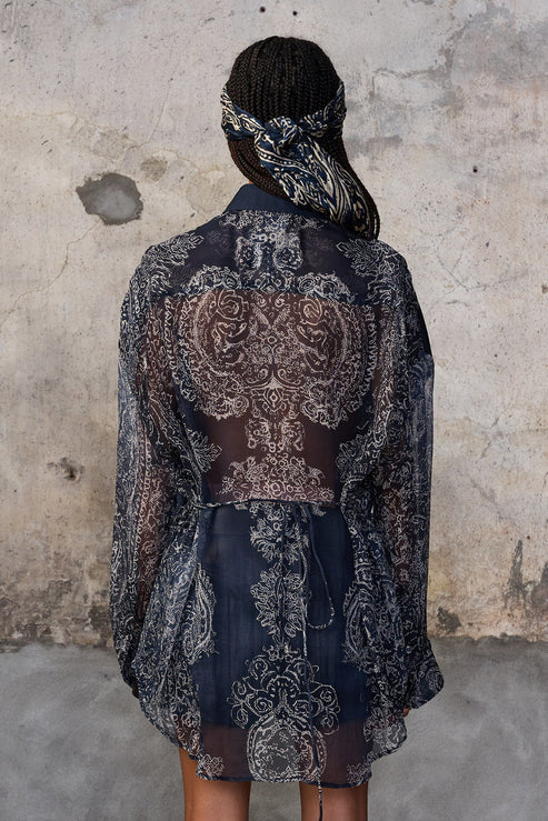 Overlay Drop Neck Shirt - Image 4