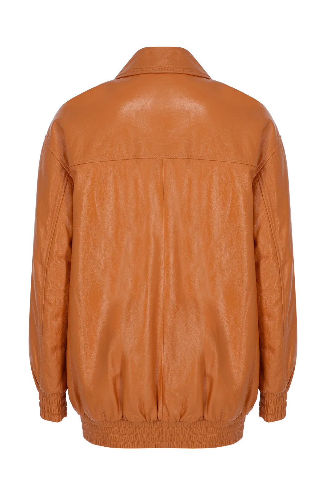 Oversize Leather Bomber Rust - Image 3