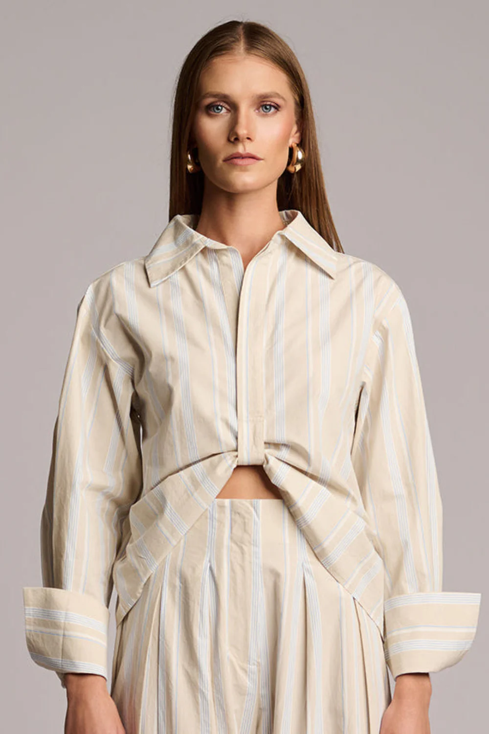 Paola Top Beige Stripe