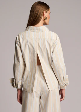 Paola Top Beige Stripe - Image 3