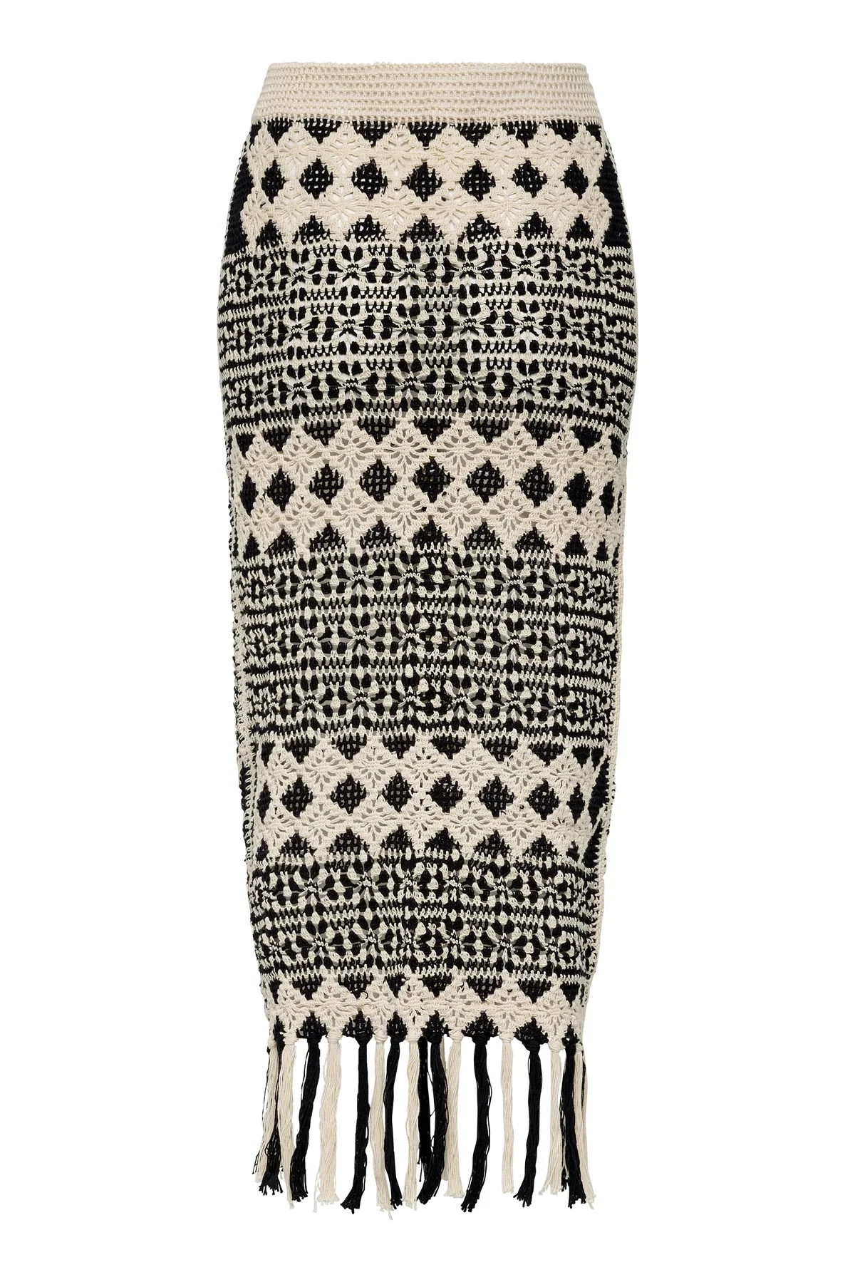 Crochet Skirt Black Cream (Final Sale) - Image 2