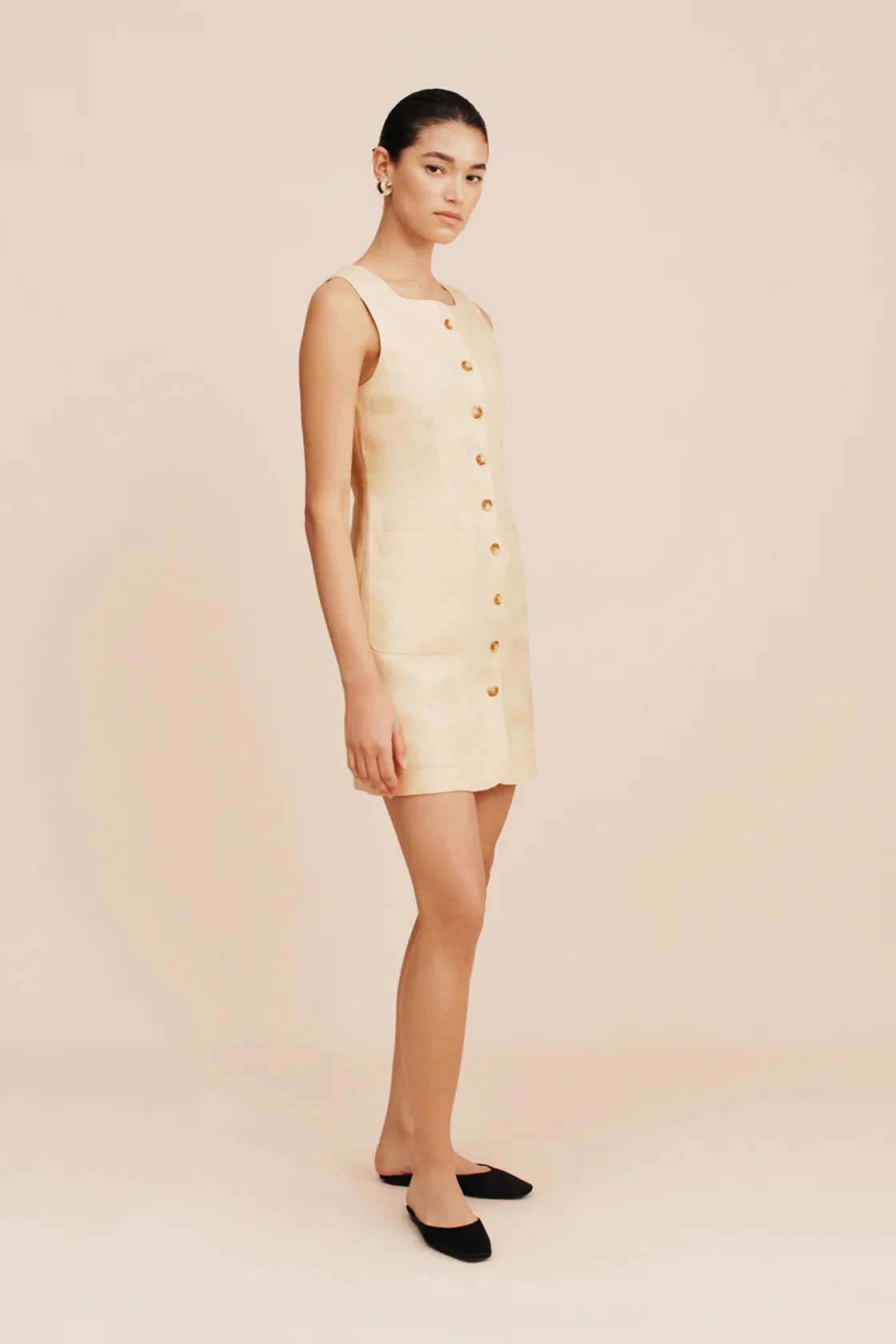 Emma Button Down Mini Dress - Image 5