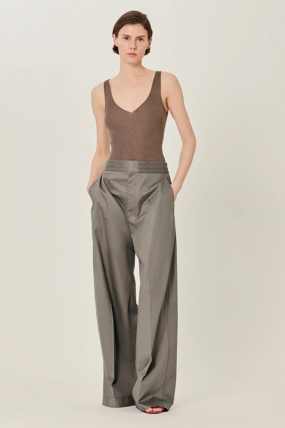 Petra Cotton Trousers Mud
