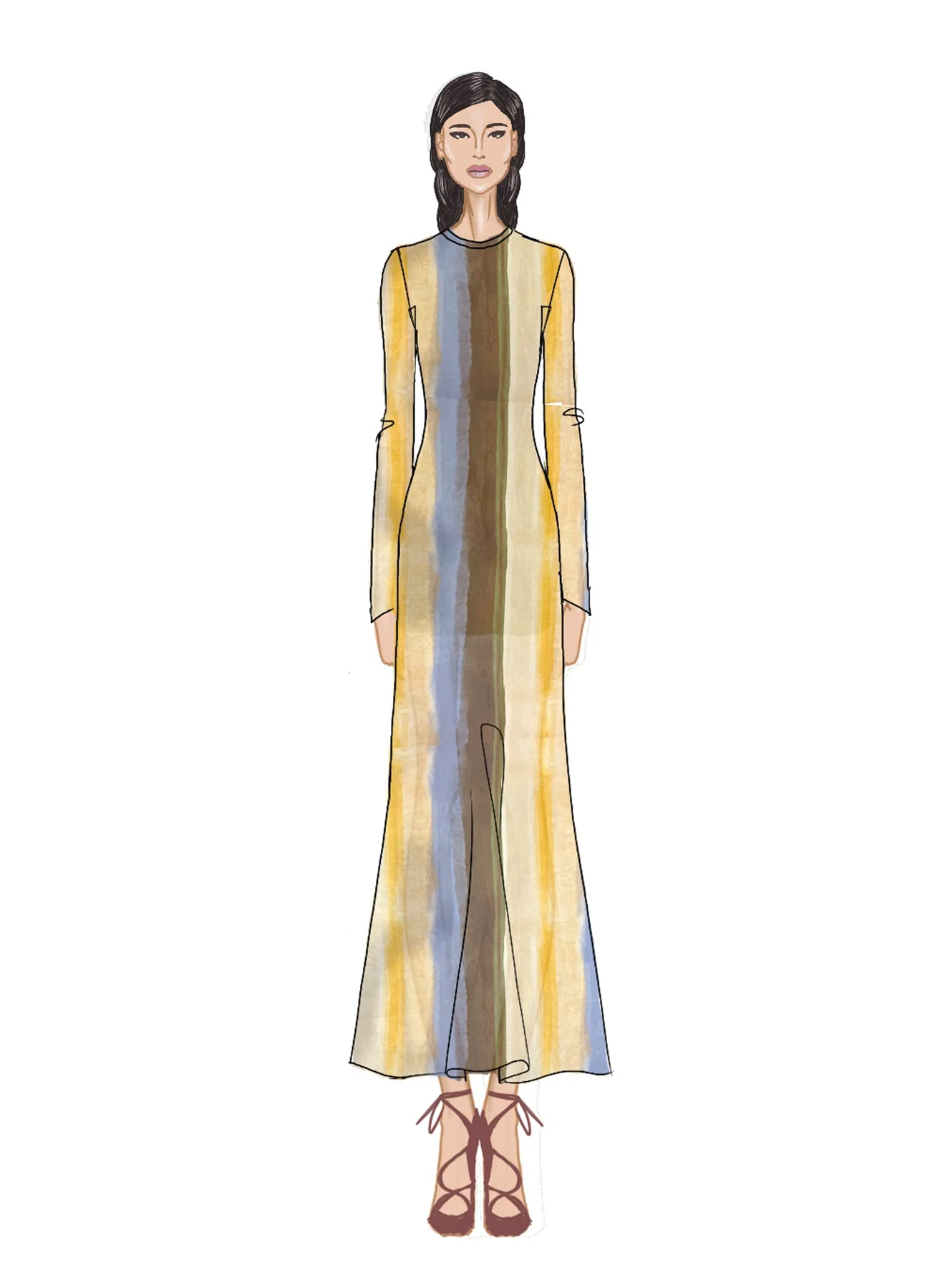 Petra Dress Blue Multi