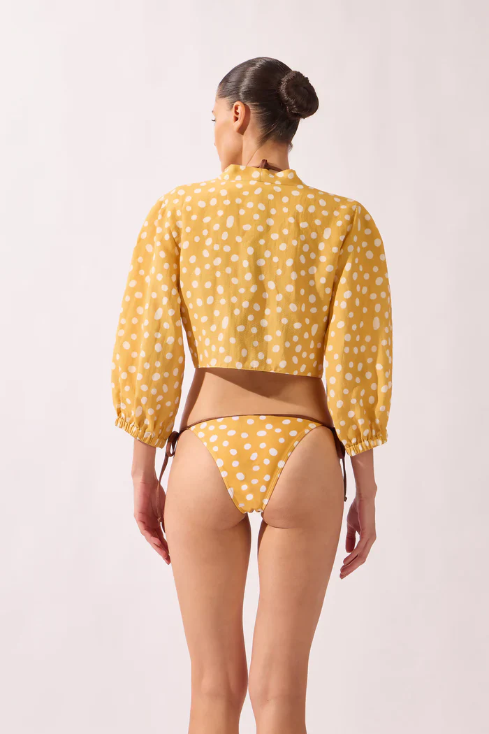Polka Dots Front-Tie Top - Image 2