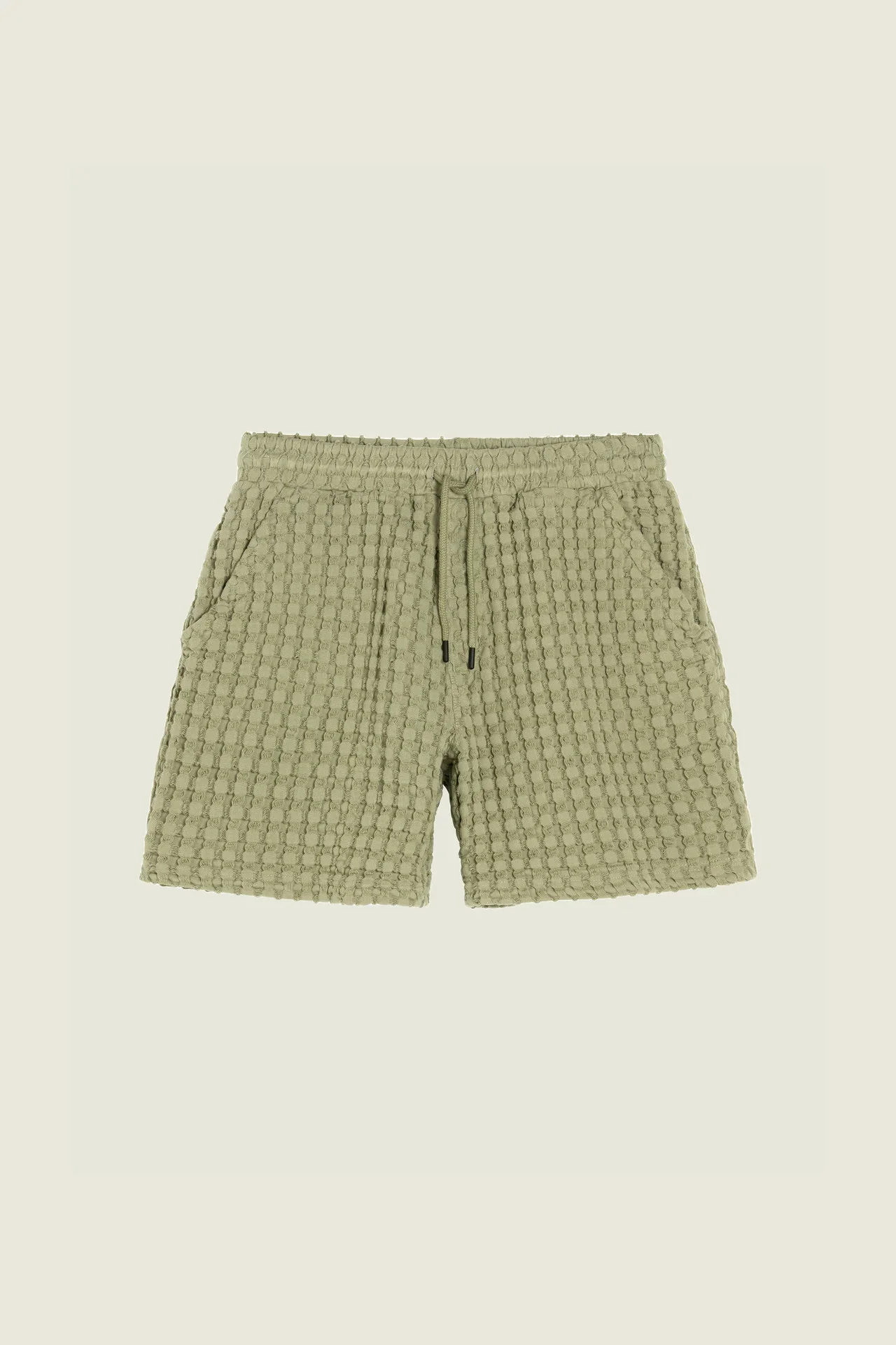 Dusty Green Porto Waffle Shorts - Image 5