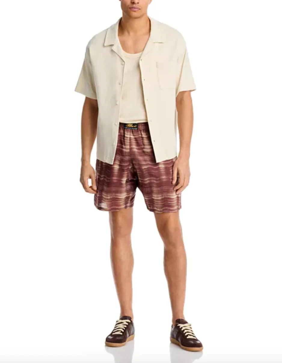 Printed Carousel Ramie Boxer Short Tobacco - Image 2