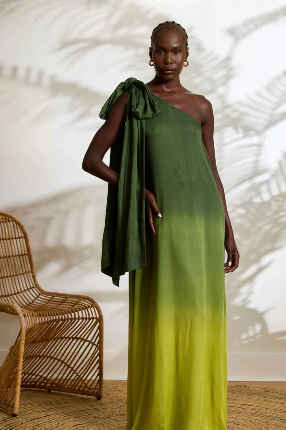 Raya Dress Ombra Olive - Image 2