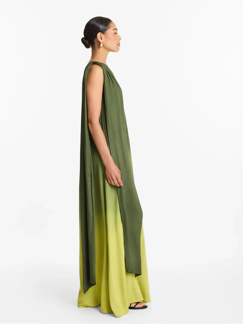 Raya Dress Ombra Olive - Image 4