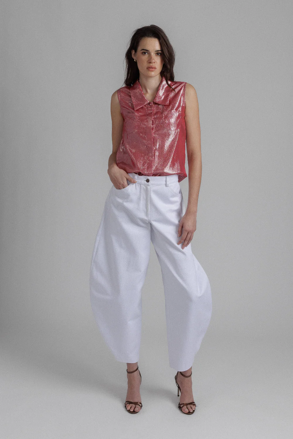White Balloon Denim Pant