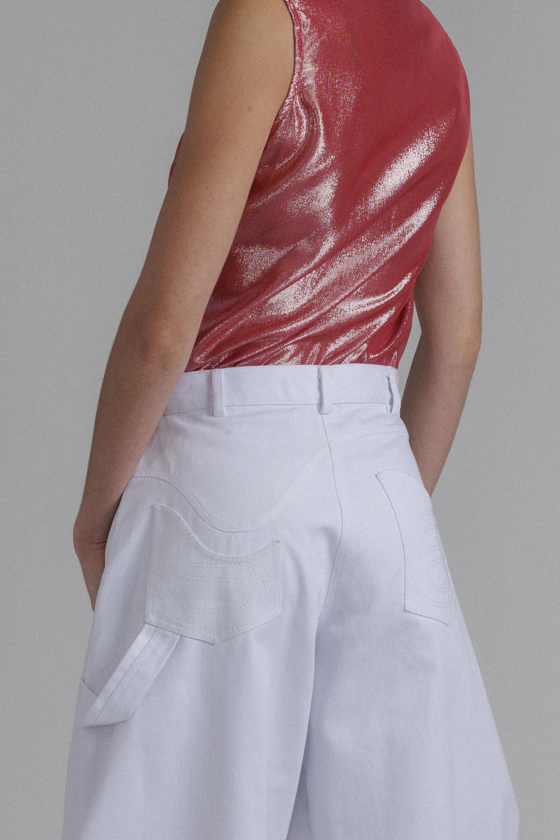 White Balloon Denim Pant - Image 5