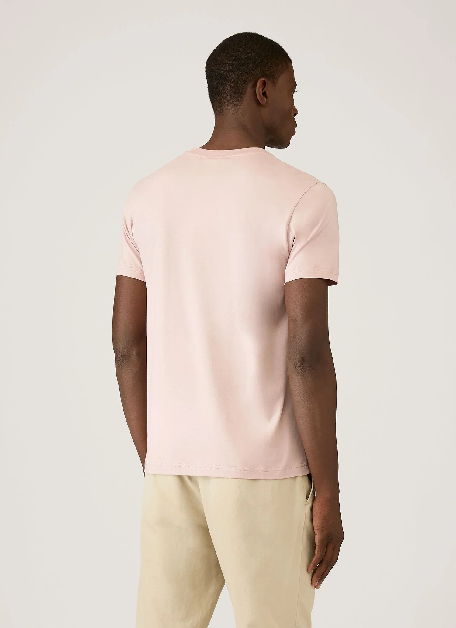 Riviera Midweight T-Shirt In Pale Pink - Image 3