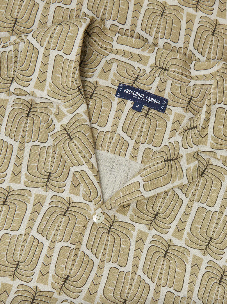 Roberto Palmeira Printed Linen SS Dried Moss (Final Sale) - Image 2