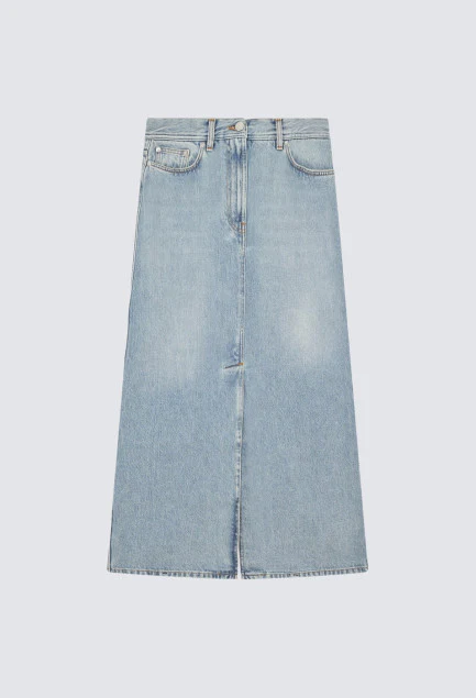 Rona Long Denim Skirt (Final Sale) - Image 2
