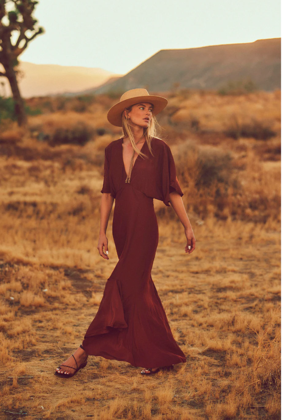 Rumi Dress Cognac (Final Sale)