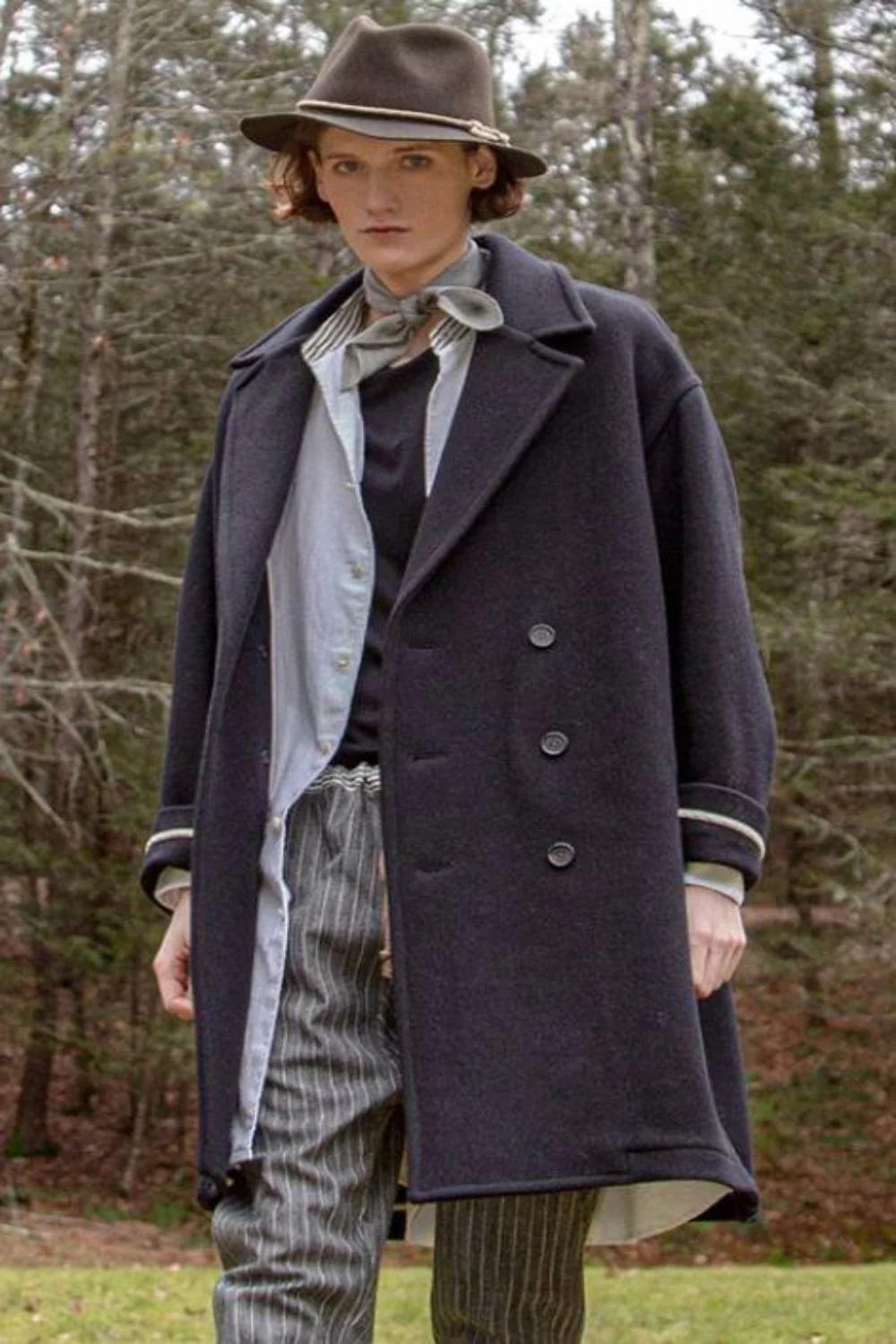 Salted Wool Peacoat 3/4 Length (Final Sale)