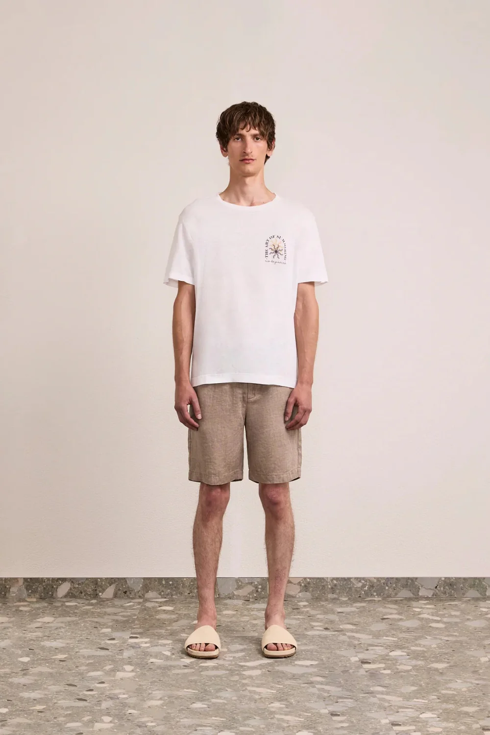 Felipe Linen Shorts Khaki